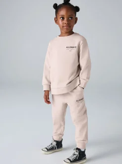 smALLSAINTS Light Pink Underground Oversized Younger Girls Sweatshirt and Joggers Set