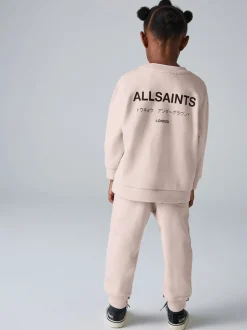 smALLSAINTS Light Pink Underground Oversized Younger Girls Sweatshirt and Joggers Set