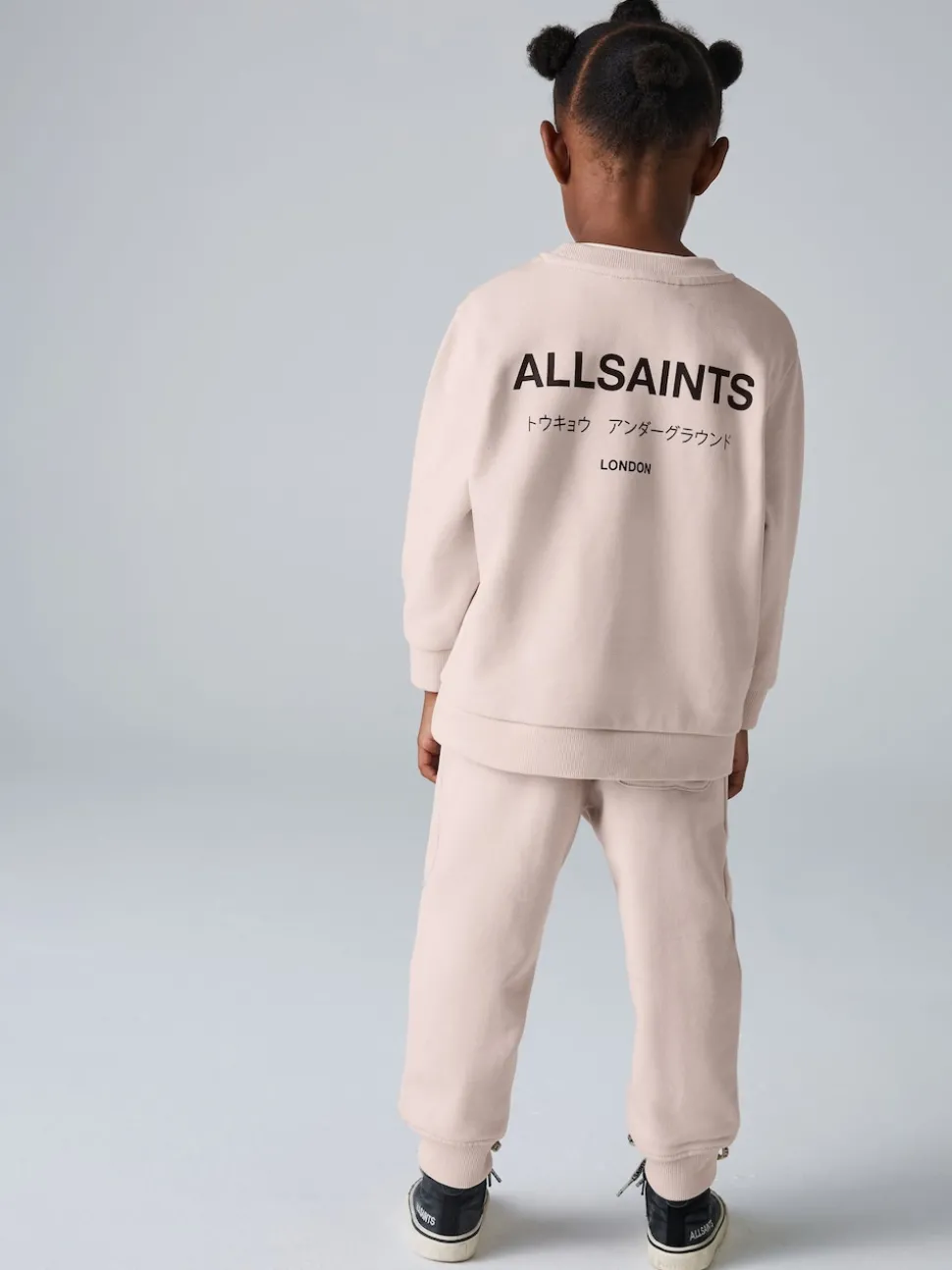 smALLSAINTS Light Pink Underground Oversized Younger Girls Sweatshirt and Joggers Set