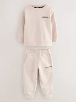 smALLSAINTS Light Pink Underground Oversized Younger Girls Sweatshirt and Joggers Set