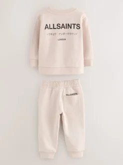 smALLSAINTS Light Pink Underground Oversized Younger Girls Sweatshirt and Joggers Set