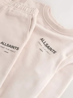 smALLSAINTS Light Pink Underground Oversized Younger Girls Sweatshirt and Joggers Set