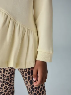 smALLSAINTS Light Yellow Ruched Top and Leggings Younger Girl Set