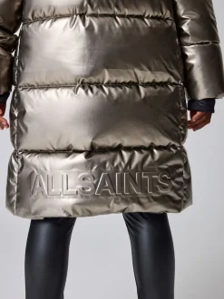 smALLSAINTS Metallic Longline Padded Girls Coat