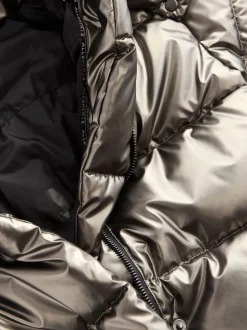 smALLSAINTS Metallic Longline Padded Girls Coat