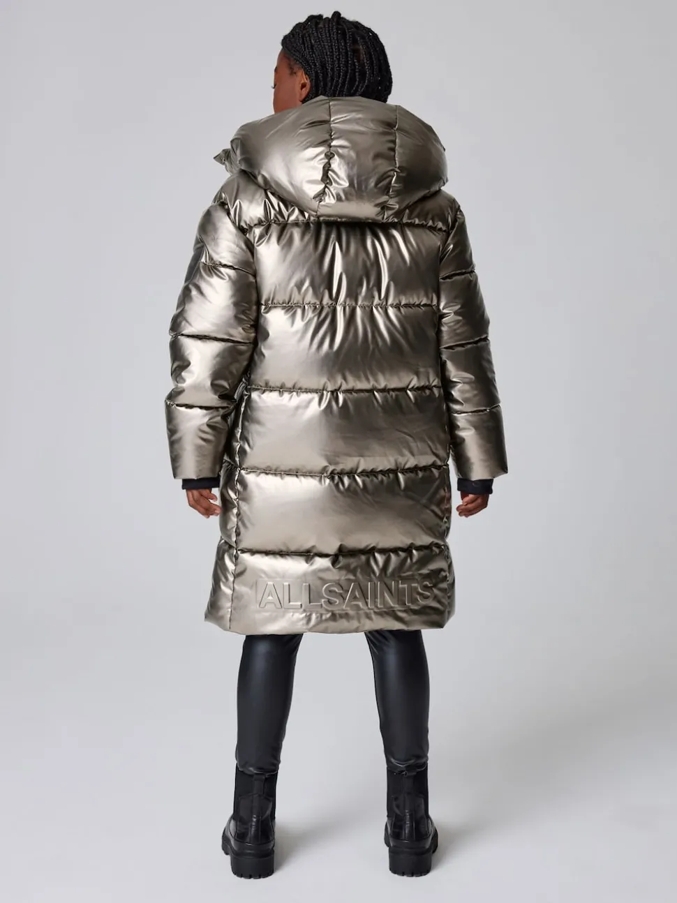 smALLSAINTS Metallic Longline Padded Girls Coat