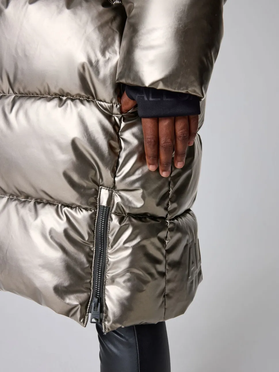 smALLSAINTS Metallic Longline Padded Girls Coat