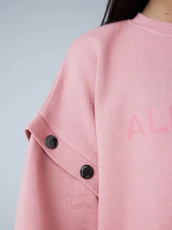 smALLSAINTS Mid Pink Amphia Flocked Logo Sweat Mock Dress