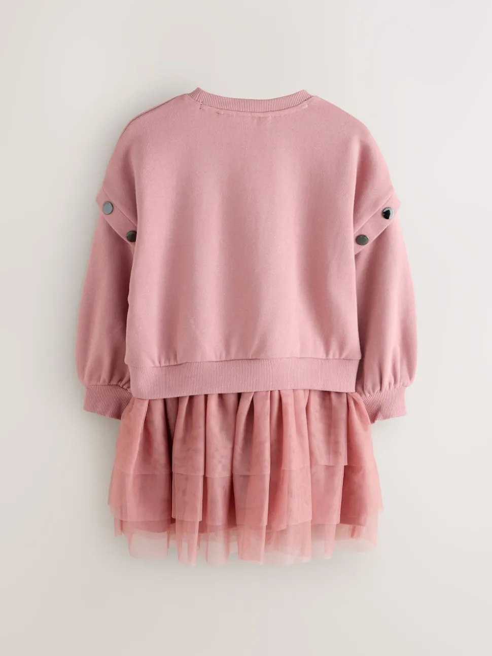 smALLSAINTS Mid Pink Amphia Flocked Logo Sweat Mock Dress