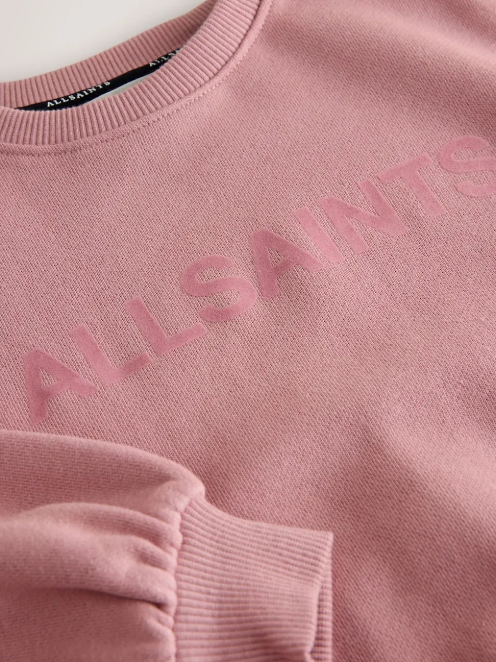 smALLSAINTS Mid Pink Amphia Flocked Logo Sweat Mock Dress