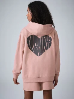 smALLSAINTS Mid Pink Lover Hoodie and Sweat Shorts Set