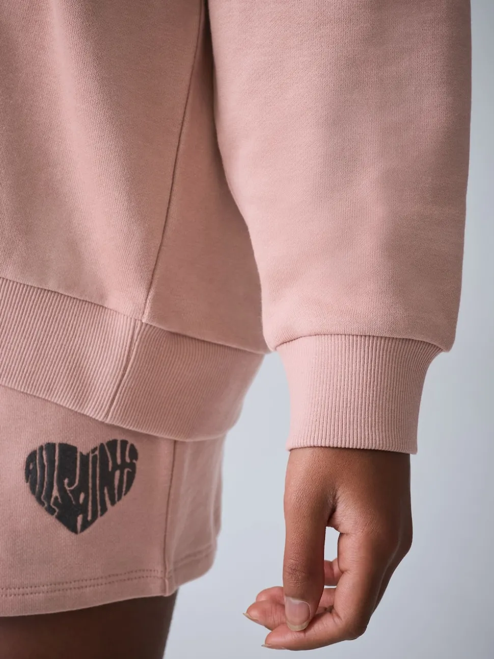 smALLSAINTS Mid Pink Lover Hoodie and Sweat Shorts Set