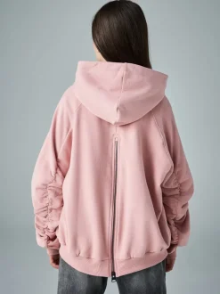 smALLSAINTS Mid Pink Oversized Dana Zip Hoodie