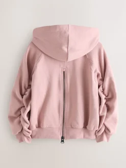 smALLSAINTS Mid Pink Oversized Dana Zip Hoodie