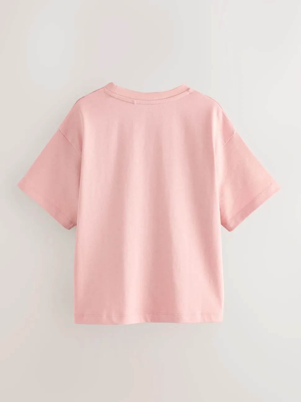 smALLSAINTS Mid Pink Oversized Girls Underground Crew T-Shirt