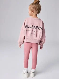 smALLSAINTS Mid Pink Underground Cropped Sweatshirt and Legging Set