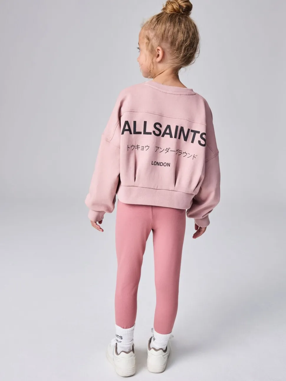 smALLSAINTS Mid Pink Underground Cropped Sweatshirt and Legging Set