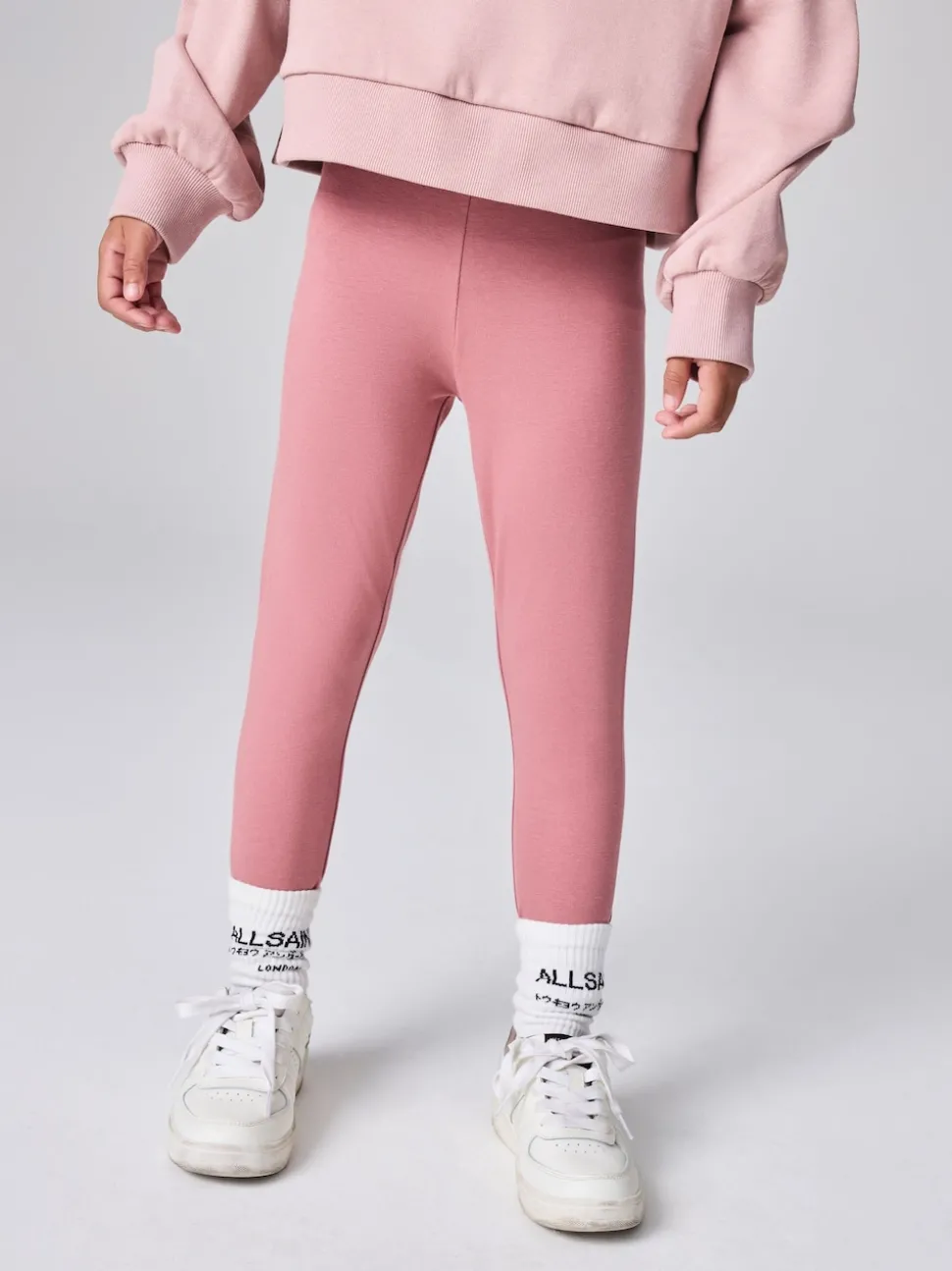 smALLSAINTS Mid Pink Underground Cropped Sweatshirt and Legging Set