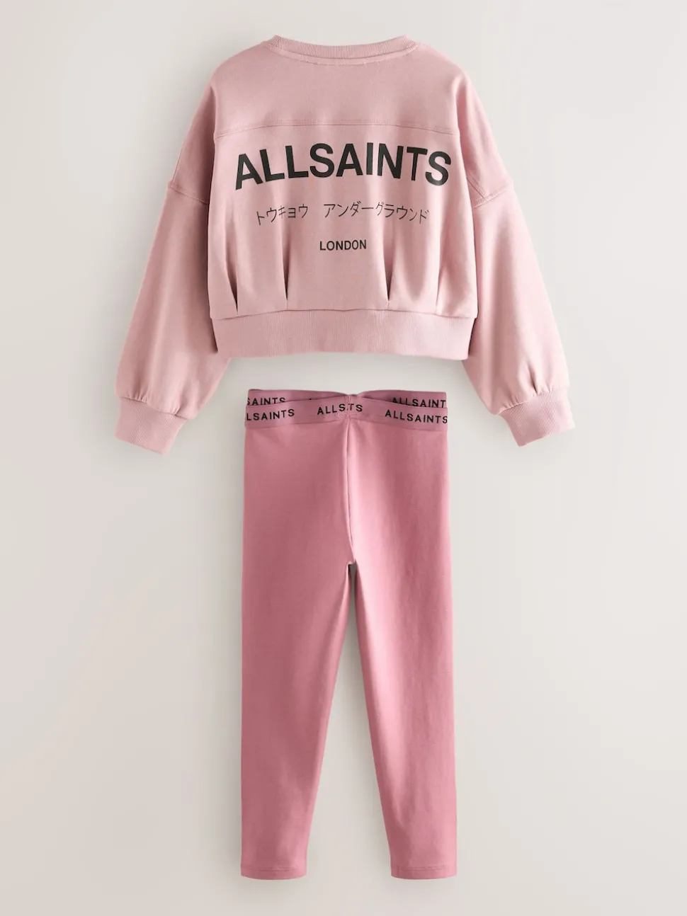 smALLSAINTS Mid Pink Underground Cropped Sweatshirt and Legging Set