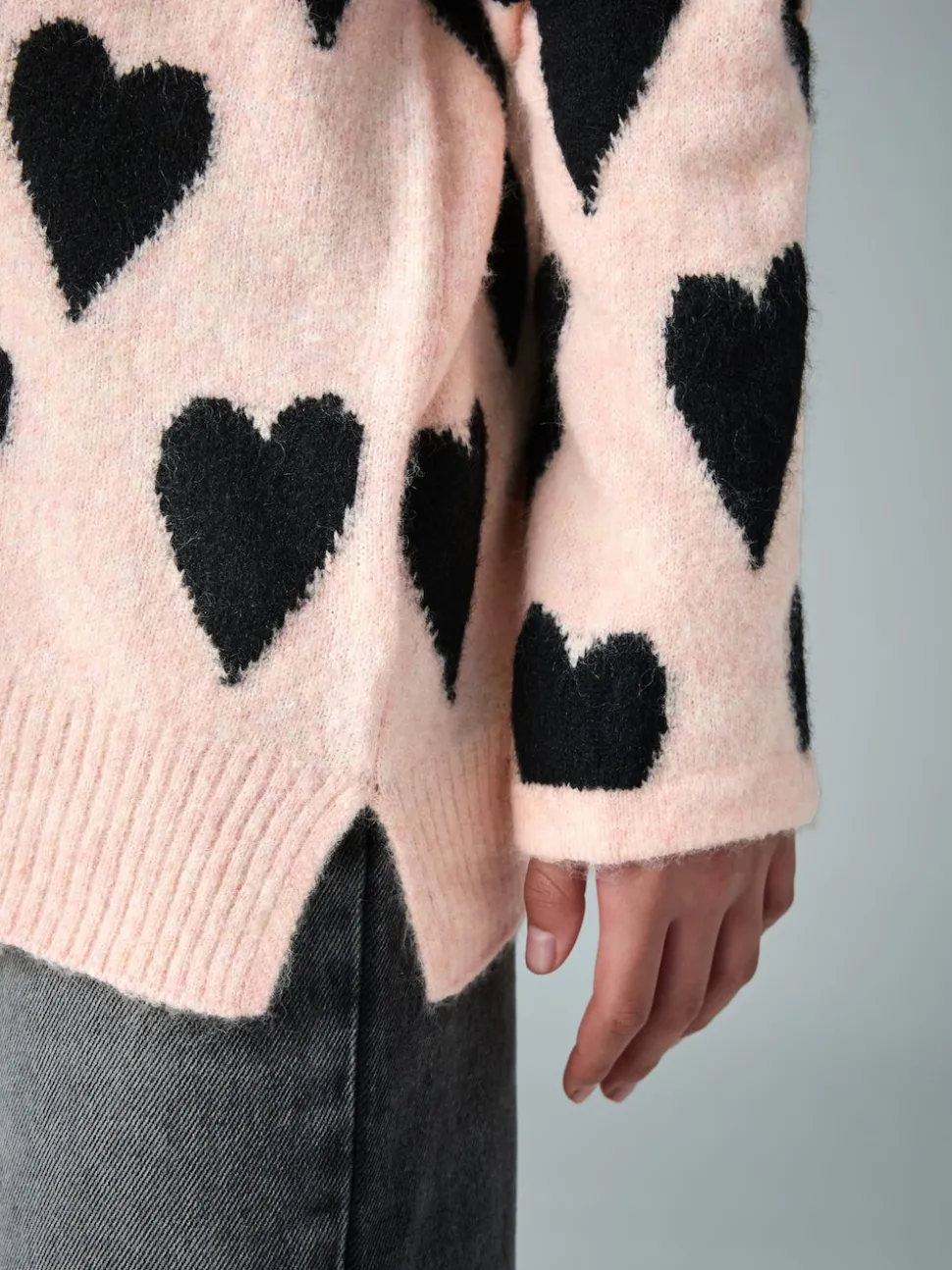smALLSAINTS Pink Amore Heart Knitted Jumper
