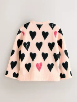 smALLSAINTS Pink Amore Heart Knitted Jumper