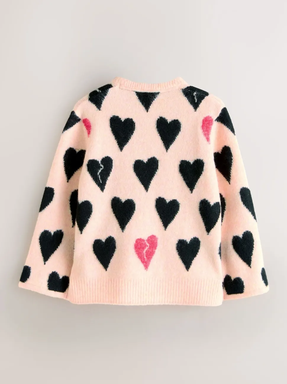 smALLSAINTS Pink Amore Heart Knitted Jumper
