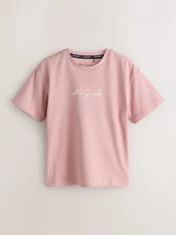 smALLSAINTS Pink/Black Script Logo Crew Neck Relaxed T-Shirts 3 Pack