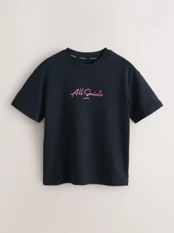 smALLSAINTS Pink/Black Script Logo Crew Neck Relaxed T-Shirts 3 Pack