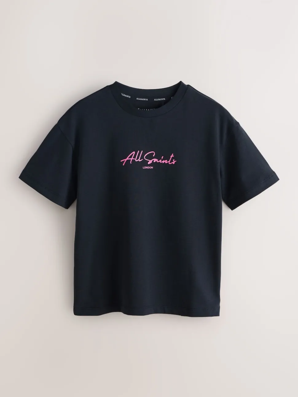 smALLSAINTS Pink/Black Script Logo Crew Neck Relaxed T-Shirts 3 Pack