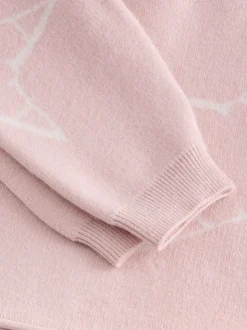 smALLSAINTS Pink Knitted Top and Joggers Baby Girls Set