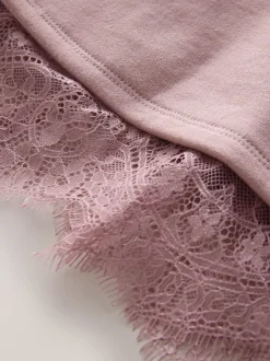 smALLSAINTS Pink Lee Lace Younger Girls Sweat Dress