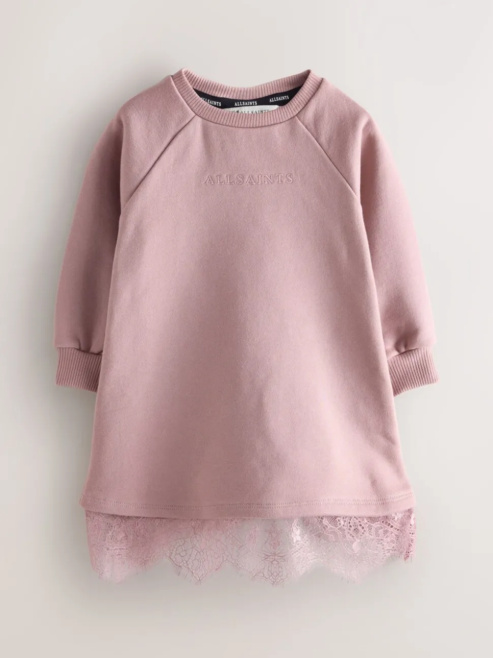 smALLSAINTS Pink Lee Lace Younger Girls Sweat Dress
