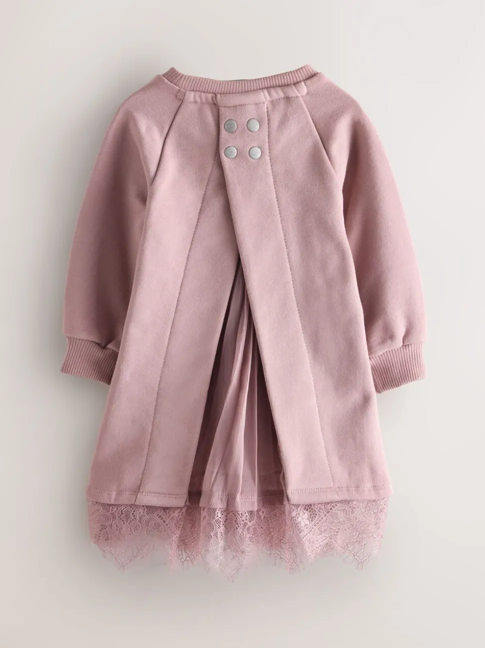 smALLSAINTS Pink Lee Lace Younger Girls Sweat Dress