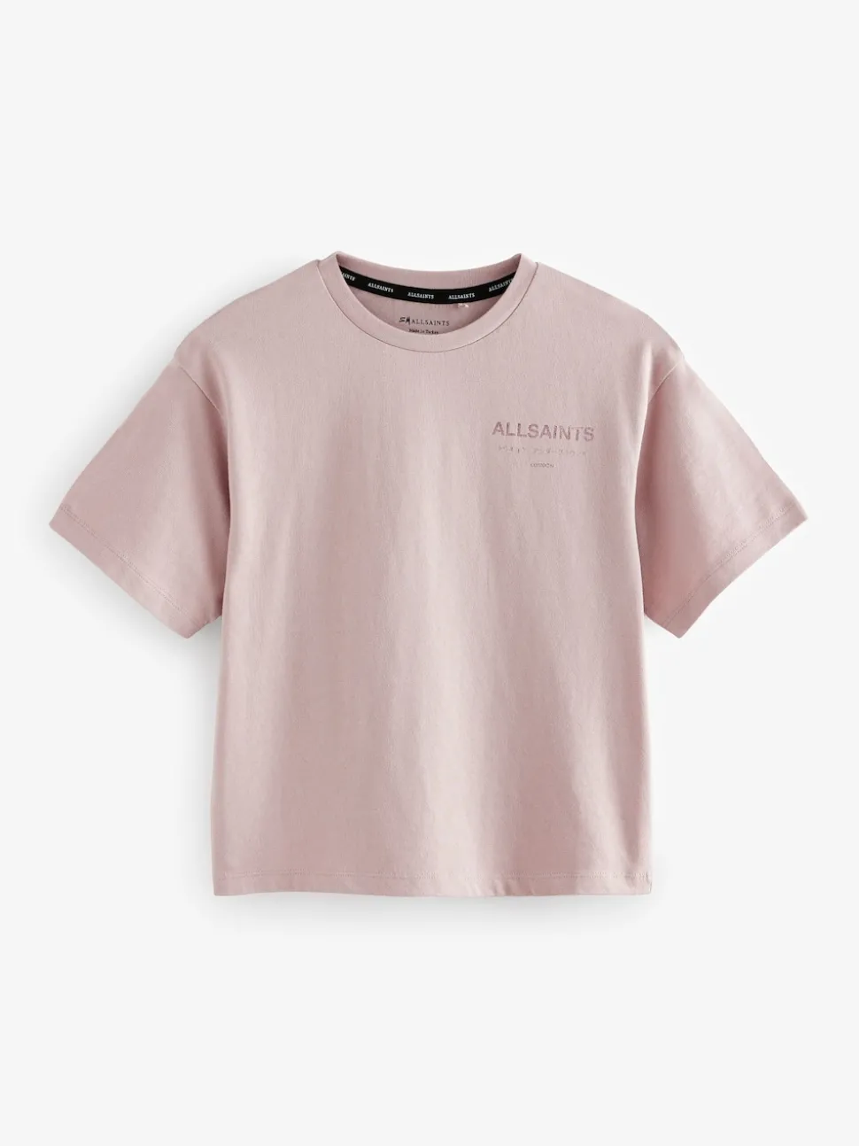 smALLSAINTS Pink/Metallic Oversized Girls Underground Crew T-Shirt