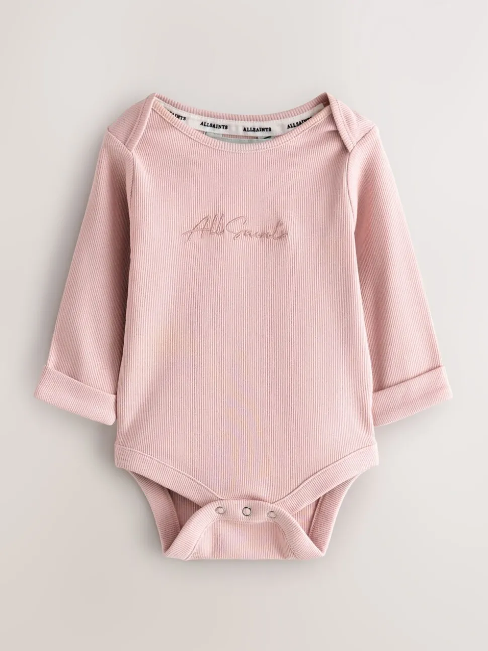 smALLSAINTS Pink Ribbed Bodysuit and Legging Baby Girls Set