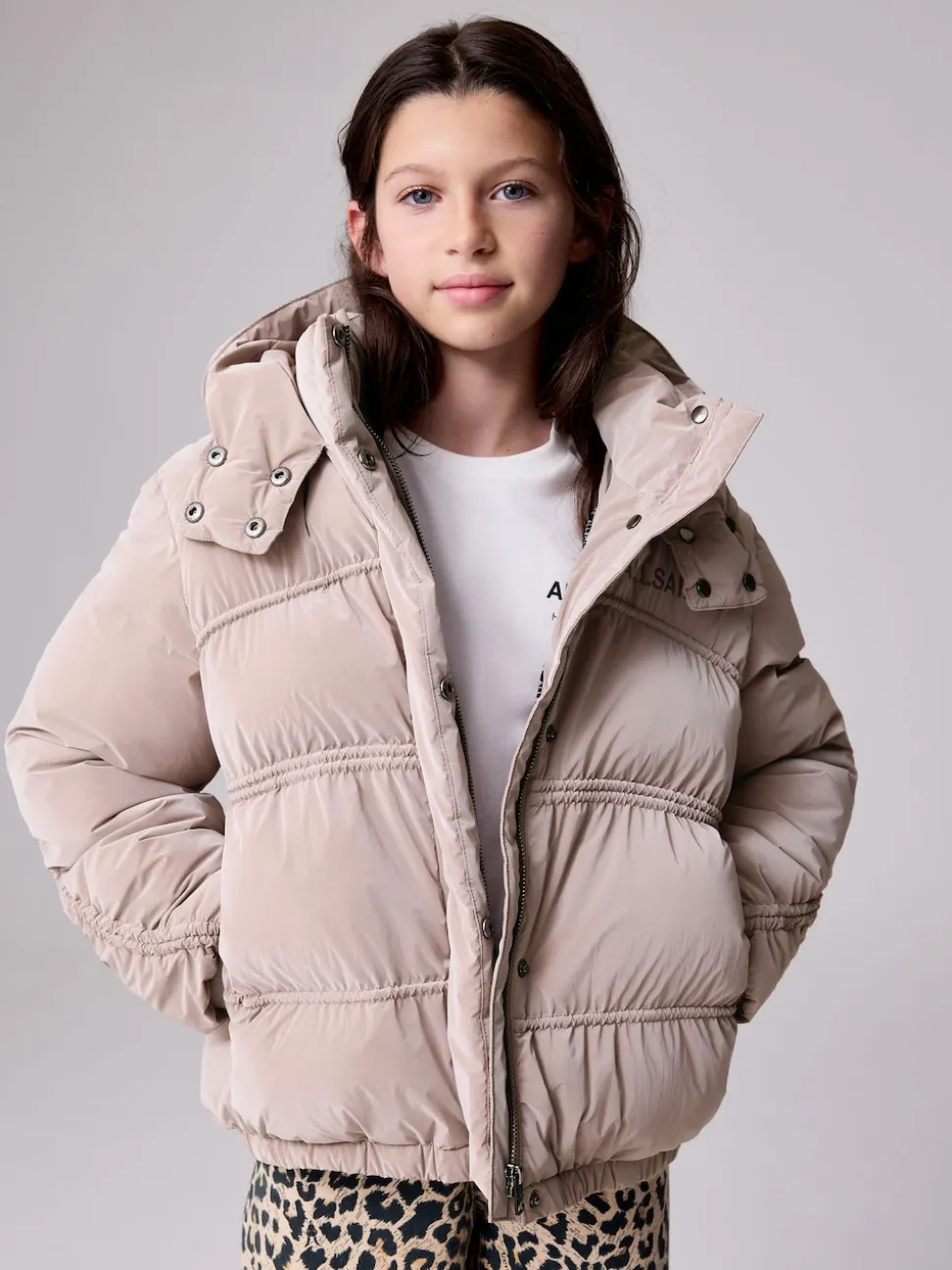 smALLSAINTS Pink Ruched Short Padded Coat