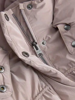 smALLSAINTS Pink Ruched Short Padded Coat