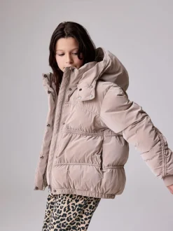 smALLSAINTS Pink Ruched Short Padded Coat