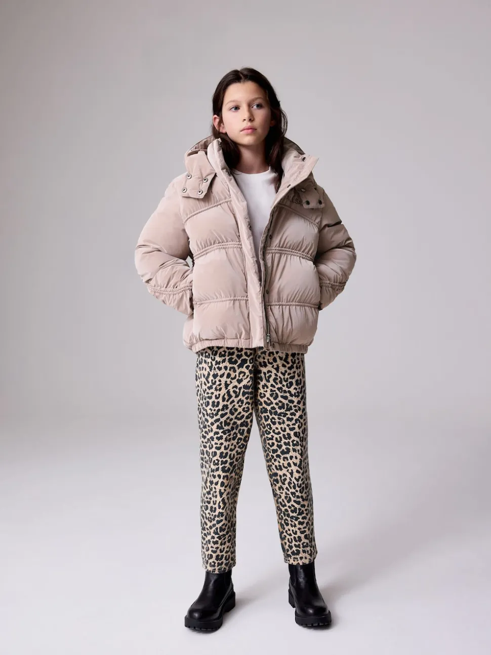 smALLSAINTS Pink Ruched Short Padded Coat