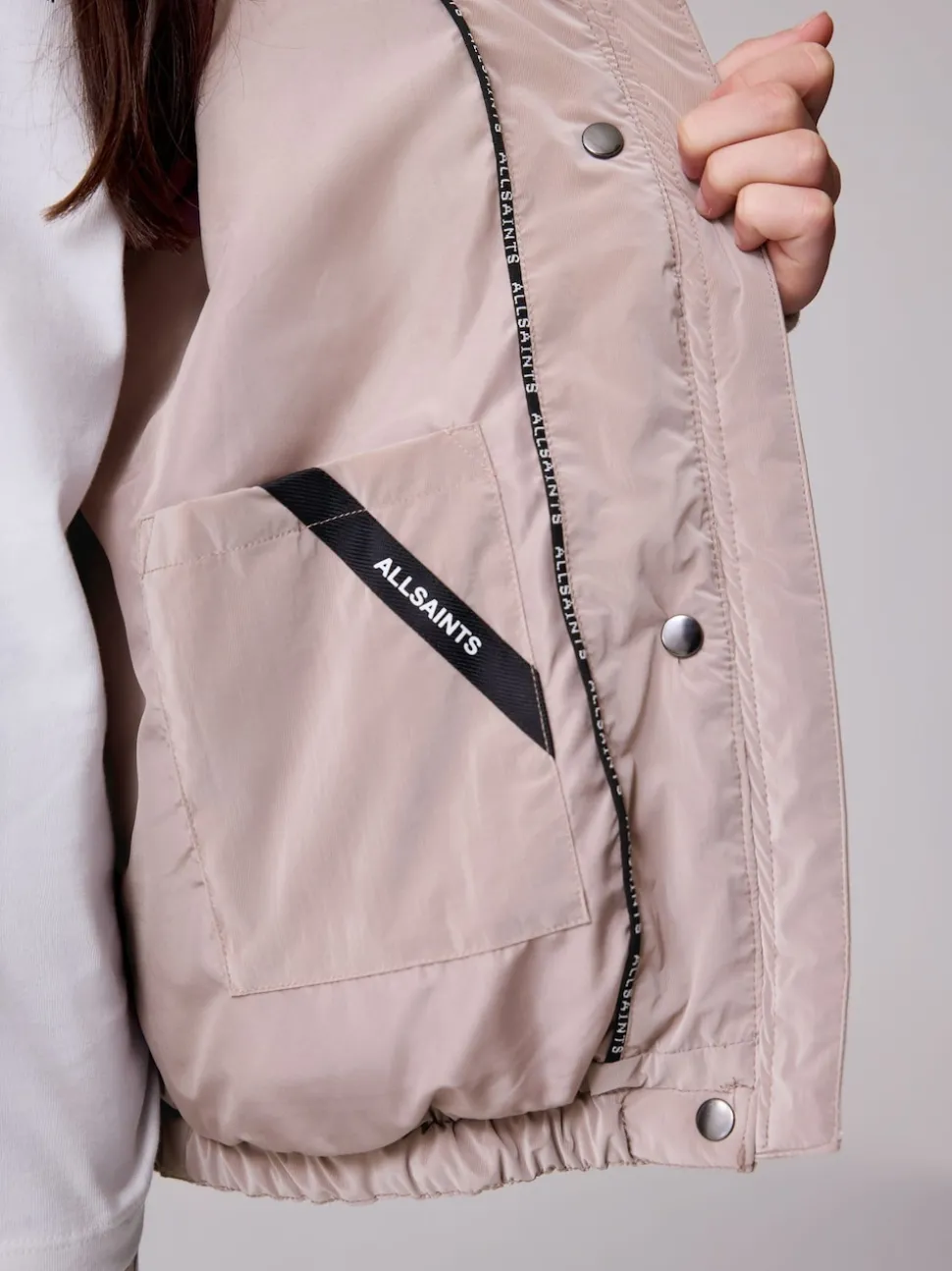 smALLSAINTS Pink Ruched Short Padded Coat