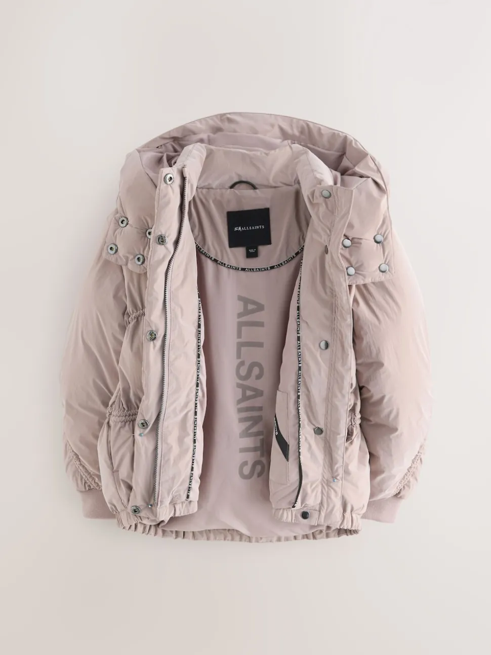 smALLSAINTS Pink Ruched Short Padded Coat
