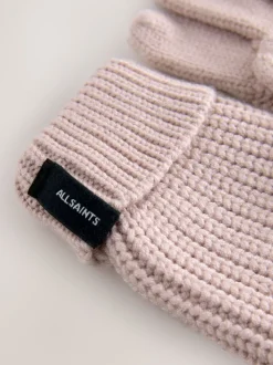 smALLSAINTS Pink Underground Logo Beanie and Gloves Set