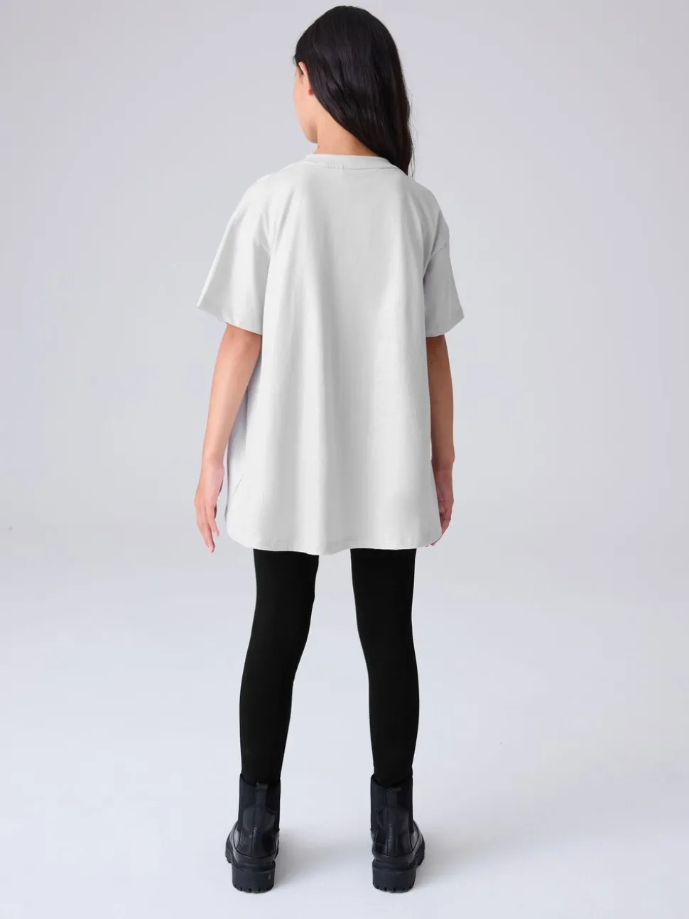 smALLSAINTS Silver/Black Ruched T-Shirt and Legging Set