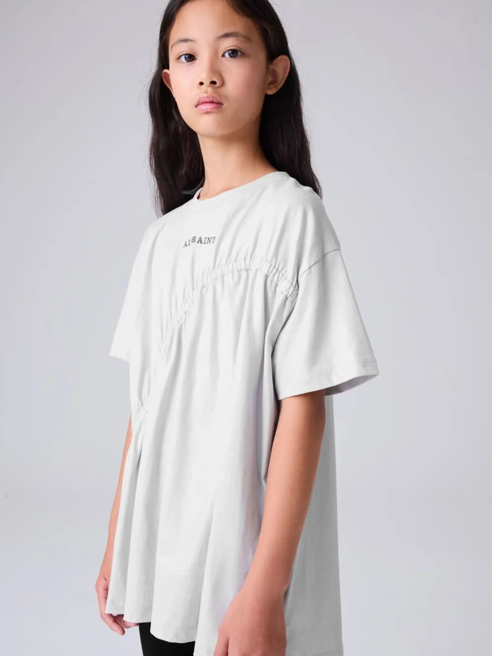 smALLSAINTS Silver/Black Ruched T-Shirt and Legging Set
