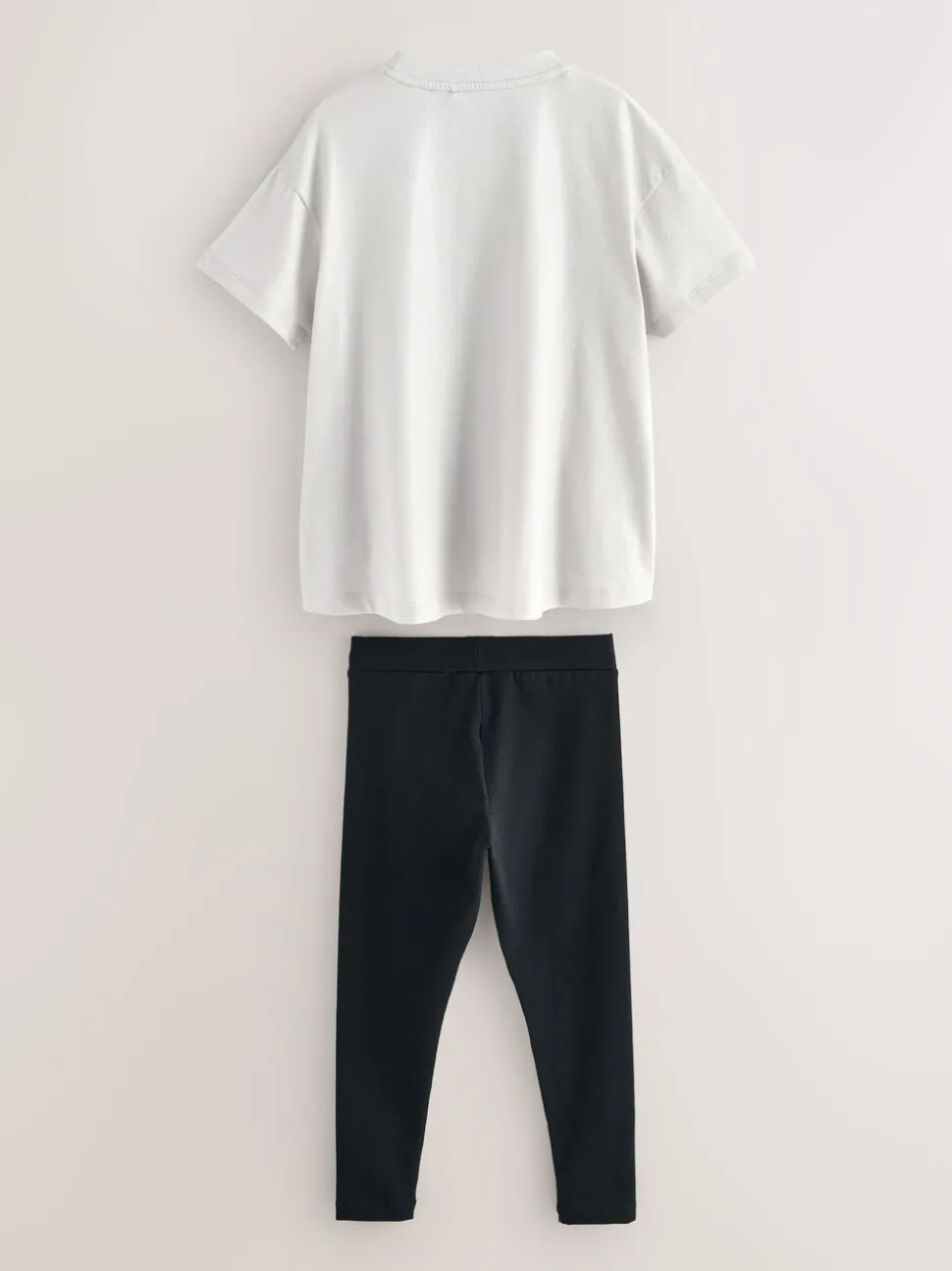 smALLSAINTS Silver/Black Ruched T-Shirt and Legging Set