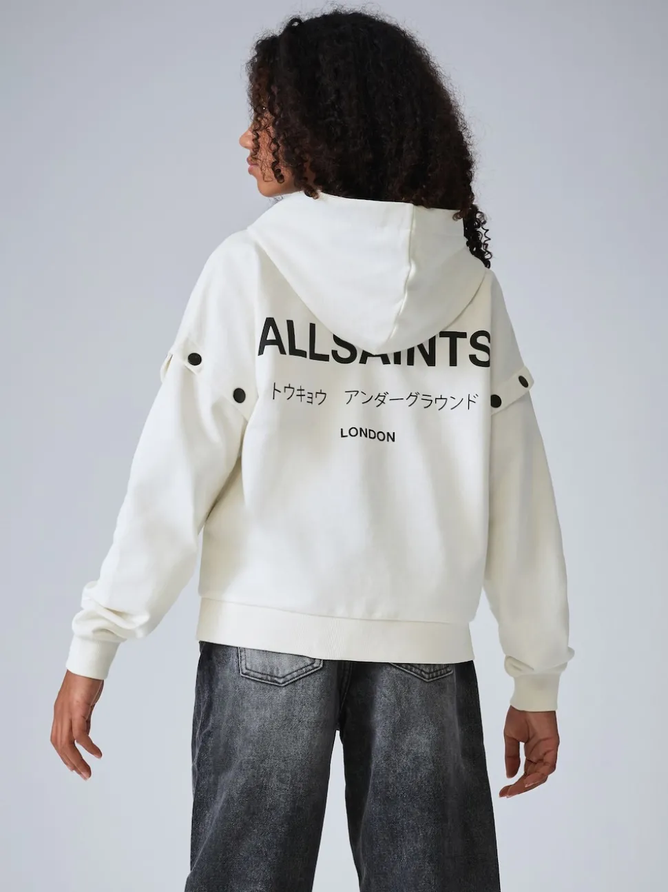 smALLSAINTS White Amphia Underground Zip Hoodie