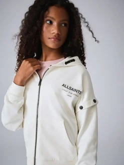 smALLSAINTS White Amphia Underground Zip Hoodie