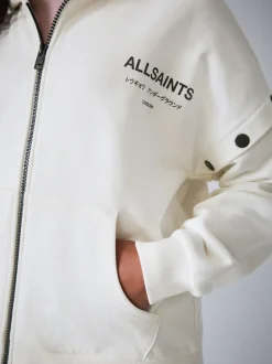 smALLSAINTS White Amphia Underground Zip Hoodie
