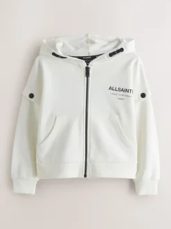 smALLSAINTS White Amphia Underground Zip Hoodie