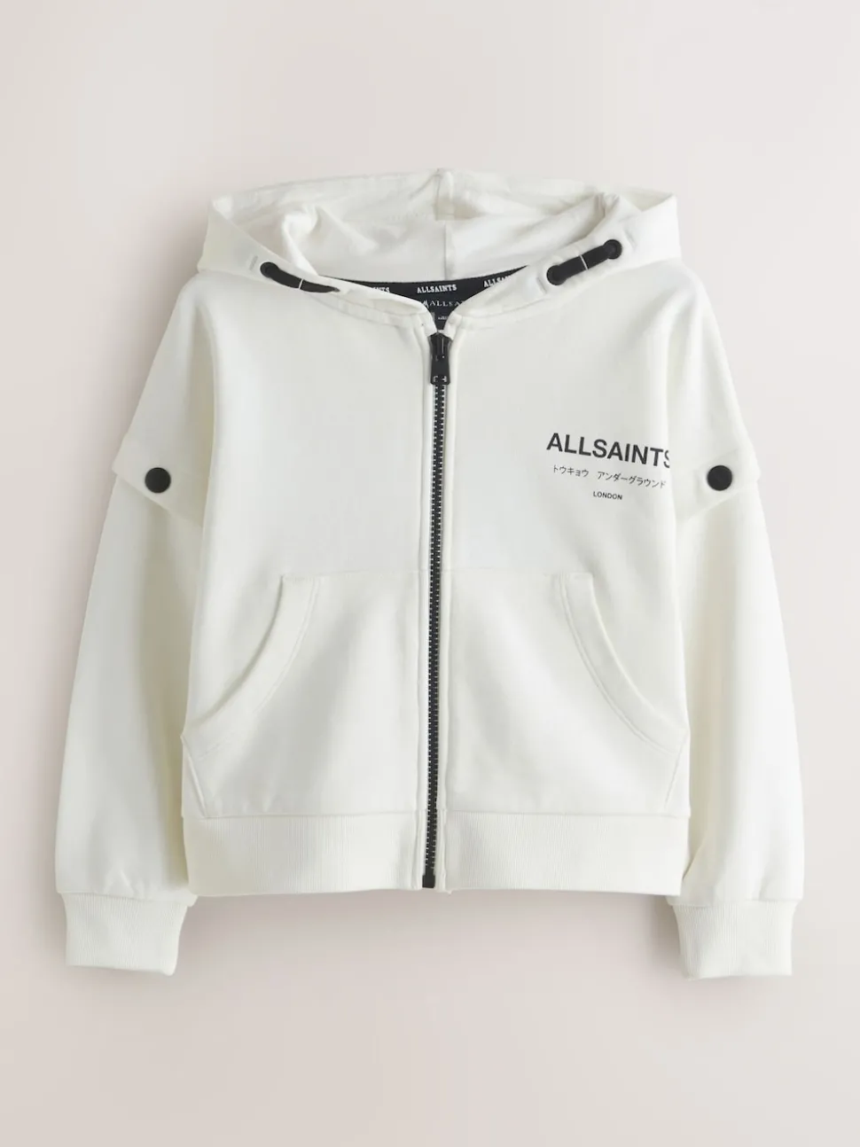 smALLSAINTS White Amphia Underground Zip Hoodie